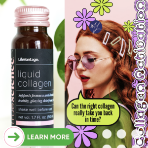 An image asking if it could be true that liquid collagen makes you feel young again